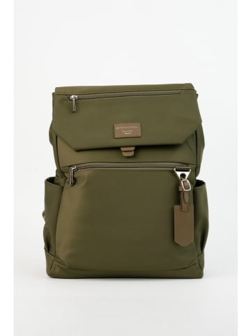 maison héritage PARIS Rucksack "Sora" in Khaki - (B)31 x (H)42 x (T)14 cm