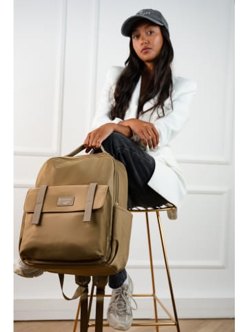 maison héritage PARIS Rucksack "Daigo" in Taupe - (B)29 x (H)40 x (T)14,5 cm