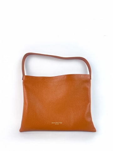 maison héritage PARIS Leren shopper "Ori" oranje - (B)45 x (H)35 cm