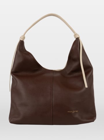 maison héritage PARIS Skórzana torebka "Tejo" w kolorze brązowo-beżowym - 40 x 41 cm