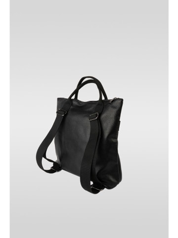 maison héritage PARIS Leder-Rucksack "Noel" in Schwarz - (B)38 x (H)36 x (T)10 cm