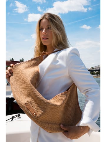 maison héritage PARIS Torebka "Vela" w kolorze jasnobrązowym - 30 x 23 x 16 cm