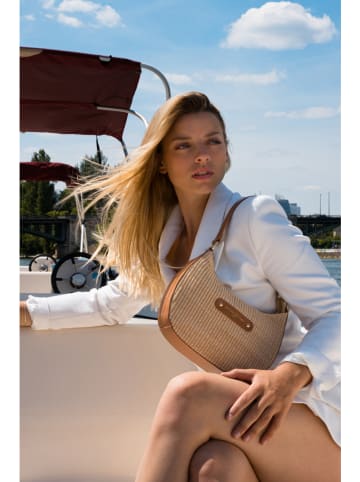 maison héritage PARIS Torebka "Nora" w kolorze jasnobrązowo-beżowym - 26 x 16 x 6 cm