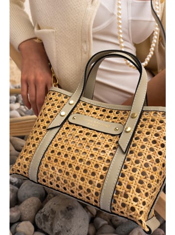 maison héritage PARIS Handtas "Mini Bondi" beige - (B)20 x (H)26 x (D)13 cm