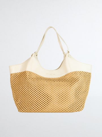 maison héritage PARIS Skórzana torebka "St Barths" w kolorze beżowym - 38 x 49 x 16 cm