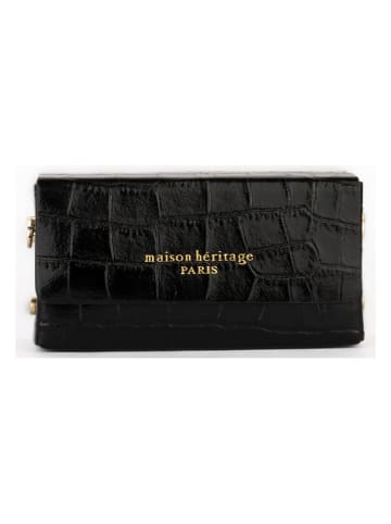 maison héritage PARIS Leren schoudertas "Nyx" zwart - (B)19 x (H)10 x (D)5 cm