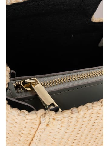 maison héritage PARIS Skórzana torebka "Jane Paille" w kolorze beżowym - 35 x 25 x 15 cm