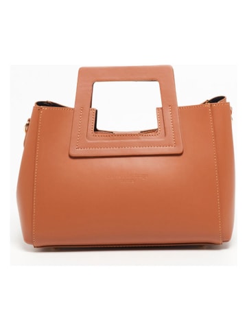 maison héritage PARIS Leren handtas "Jini Paille" lichtbruin - (B)35 x (H)25 x (D)15 cm