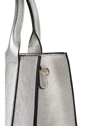 maison héritage PARIS Skórzana torebka "Noma" w kolorze srebrnym - 32 x 25 x 11 cm