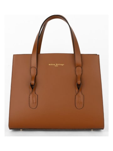 maison héritage PARIS Leren handtas "Hera" lichtbruin - (B)31 x (H)24 x (D)14 cm