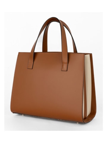 maison héritage PARIS Skórzana torebka "Hera" w kolorze jasnobrązowym - 31 x 24 x 14 cm