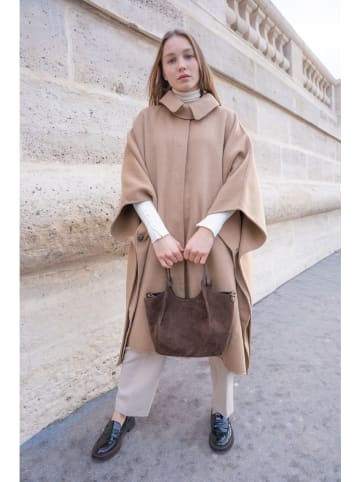 maison héritage PARIS Skórzana torebka "Ceto Mini" w kolorze brązowym - 33 x 23 x 10 cm