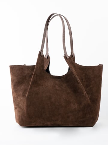 maison héritage PARIS Leren schoudertas "Ceto" bruin - (B)48 x (H)30 x (D)10 cm