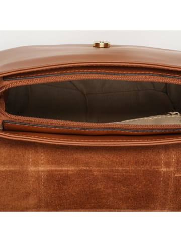 maison héritage PARIS Leder-Umhängetasche "Tex Croco" in Braun - (B)25 x (H)19 x (T)9 cm