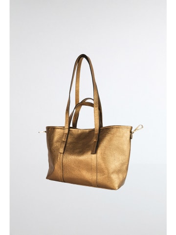 maison héritage PARIS Leren shopper "Malta" goudkleurig - (B)52 x (H)31 cm