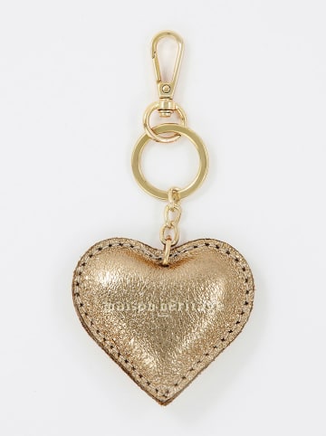 maison héritage PARIS Skórzany brelok "Love Locker" w kolorze złotym - 7 x 6 cm