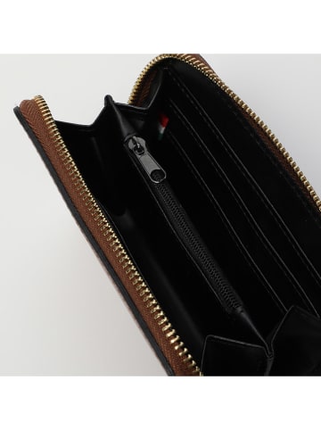 maison héritage PARIS Leder-Geldbörse "Moni Box" in Hellbraun - (B)12 x (H)10 cm