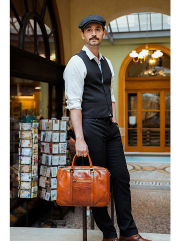 maison héritage PARIS Leren businesstas "Nova" lichtbruin - (B)39 x (H)26 x (D)11 cm