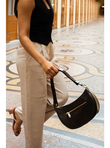 maison héritage PARIS Skórzana torebka "Sirius" w kolorze czarnym - 36 x 27 x 8 cm