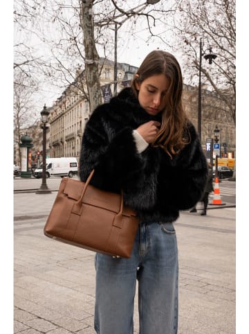 maison héritage PARIS Leren handtas "Elara" lichtbruin - (B)35 x (H)26 x (D)12 cm