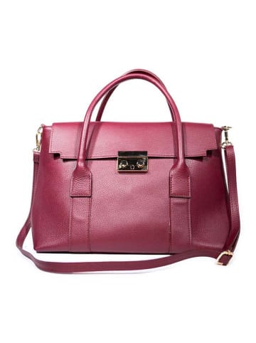 maison héritage PARIS Leren handtas "Elara" bordeaux - (B)36 x (H)26 x (D)12 cm