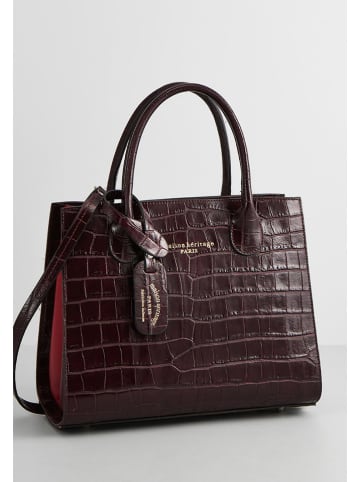 maison héritage PARIS Leren handtas "Trip Croco" in Bordeaxu - (B)30 x (H)24 x (D)15 cm
