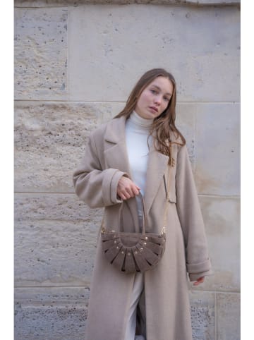 maison héritage PARIS Leren handtas "Mini Sparti" beige - (B)29 x (H)18 x (D)5 cm