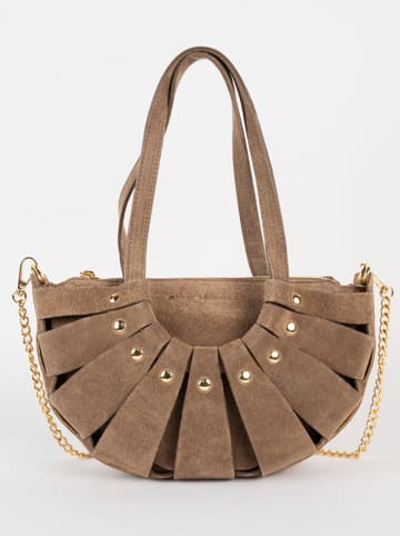 maison héritage PARIS Leren handtas "Mini Sparti" beige - (B)29 x (H)18 x (D)5 cm