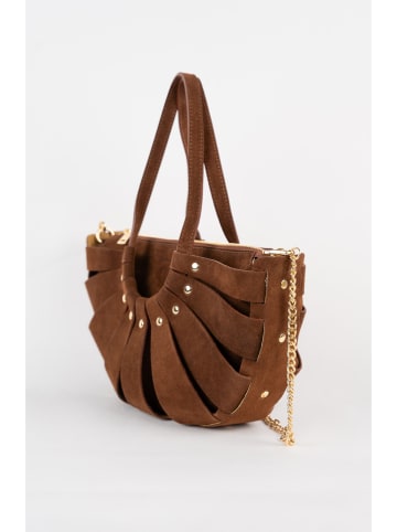 maison héritage PARIS Leren handtas "Mini Sparti" bruin - (B)29 x (H)18 x (D)5 cm