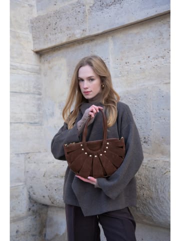 maison héritage PARIS Skórzana torebka "Sparti" w kolorze brązowym - 34,5 x 21 x 8 cm