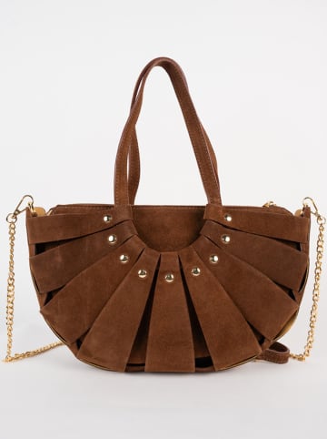 maison héritage PARIS Leren handtas "Sparti" bruin - (B)34,5 x (H)21 x (D)8 cm