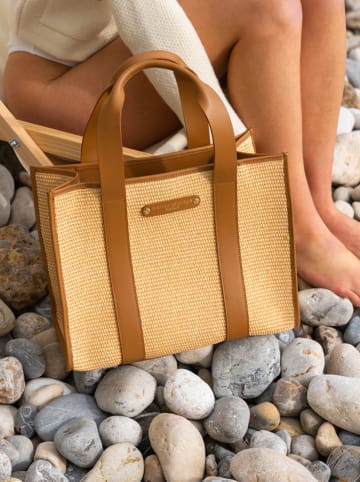 maison héritage PARIS Handtas "Milo" lichtbruin - (B)27,5 x (H)36 x (D)18 cm