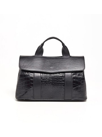 maison héritage PARIS Skórzana torebka "Geni" w kolorze czarnym - 34,5 x 21 x 14 cm