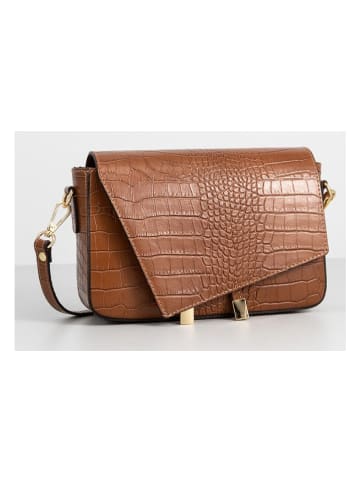 maison héritage PARIS Leren schoudertas "Aela" camel - (B)22,5 x (H)15 x (D)7 cm