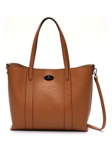 maison héritage PARIS Skórzany shopper bag "Elis" w kolorze jasnobrązowym - 41 x 30 x 10 cm