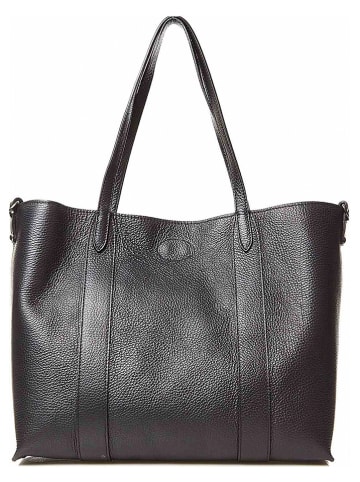 maison héritage PARIS Skórzany shopper bag "Elis" w kolorze czarnym - 41 x 30 x 10 cm