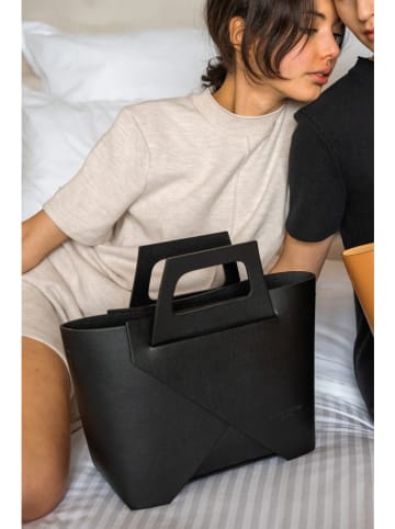 maison héritage PARIS Leren handtas "Rita" zwart - (B)40 x (H)25 x (D)15 cm