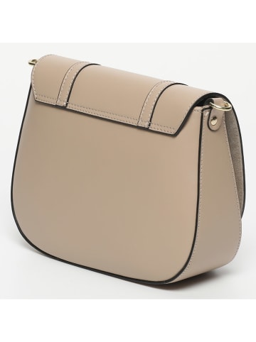 maison héritage PARIS Leren schoudertas "Tex Box" beige - (B)25 x (H)19 x (D)9 cm