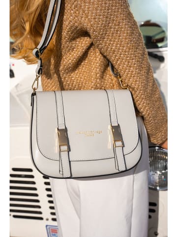 maison héritage PARIS Leren schoudertas "Tex" grijs - (B)25 x (H)19 x (D)9 cm