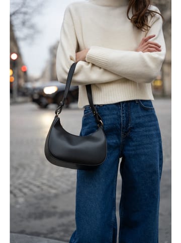 maison héritage PARIS Leren schoudertas "Brisac" zwart - (B)23 x (H)18 x (D)8 cm