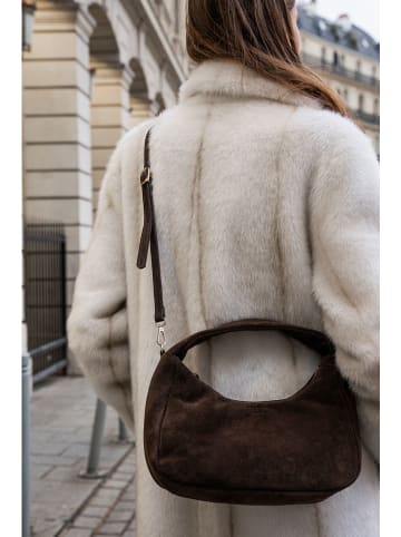 maison héritage PARIS Leren handtas "Gisor Suede" bruin - (B)29 x (H)20 x (D)10 cm