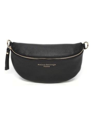 maison héritage PARIS Leder-Brustbeutel "Kimi" in Schwarz - (B)28 x (H)15 x (T)5 cm