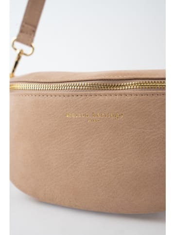 maison héritage PARIS Leder-Brustbeutel "Kimi" in Taupe - (B)24 x (H)12 x (T)5 cm