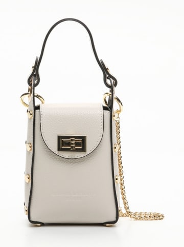 maison héritage PARIS Skórzana torebka "Vera" w kolorze kremowym na telefon - 12 x 17 x 5 cm