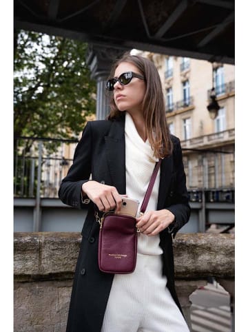 maison héritage PARIS Leder-Handytasche "Laila" in Bordeaux - (B)11 x (H)18 cm