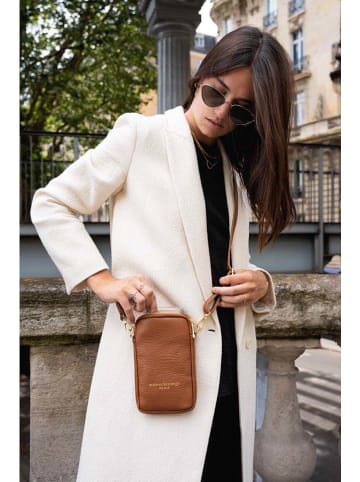 maison héritage PARIS Leren smartphonetas "Laila" lichtbruin - (B)11 x (H)18 cm