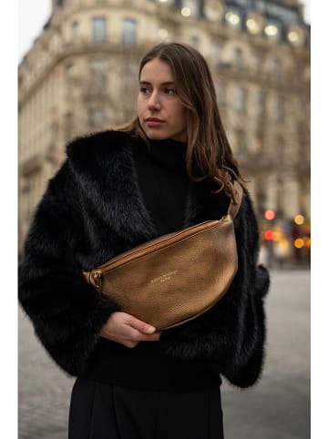 maison héritage PARIS Leren borstbuidel "Rachel" goudkleurig - (B)34 x (H)17 cm