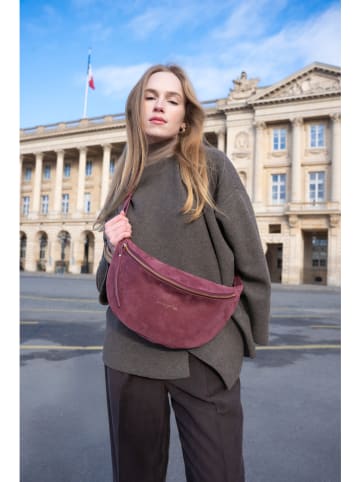 maison héritage PARIS Skórzana saszetka "Rachel" w kolorze bordowym - 34 x 17 x 10 cm