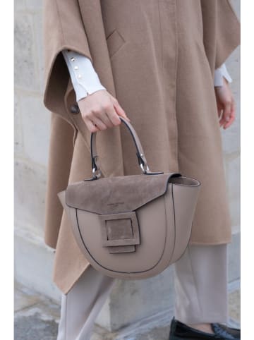 maison héritage PARIS Leren handtas "Mini Votti" taupe - (B)20 x (H)20 x (D)8 cm