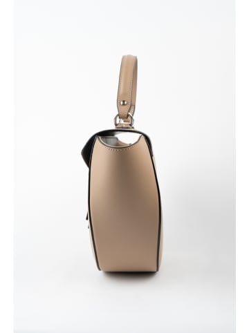 maison héritage PARIS Leren handtas "Mini Votti" taupe - (B)20 x (H)20 x (D)8 cm